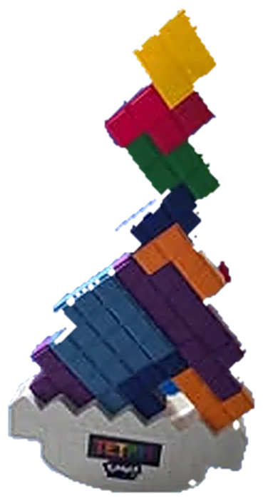 Torre de bloques gigante de colores